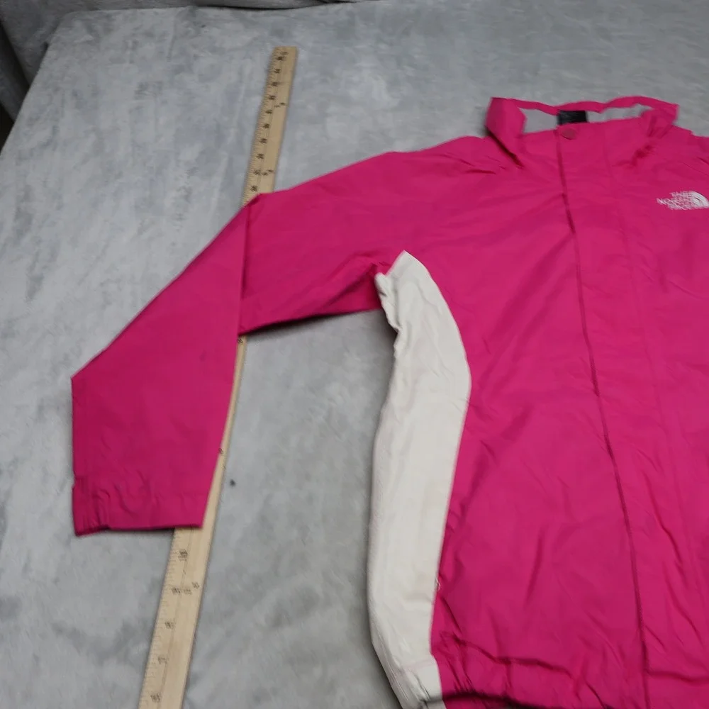 North Face Rain Jacket Girls Medium 10/12 Pink Waterproof Mesh Lined 3in1 Shell